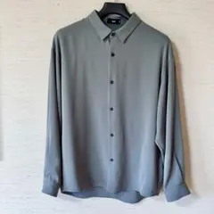 【HARE】メンズ　長袖トロミシャツSサイズ　グリーン系