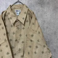 90s vintage 半袖　柄シャツ　綿　メンズ　XL 古着　個性派
