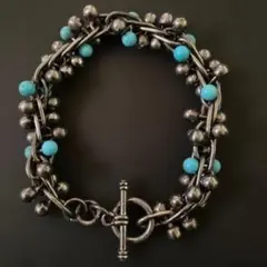 Vintage シルバー パール DNA リンク ブレスレット