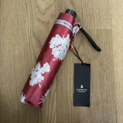 【未使用品】ランバンコレクション 花柄 折り畳み傘 レッド