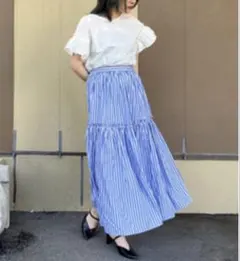 BEAMS HEART 半袖 コットン フリル ブラウスのサムネイル