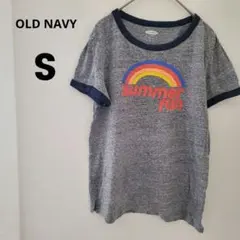OLD NAVY レインボー Tシャツ 半袖スリムフィット グレー【S】