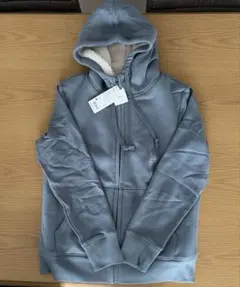 ユニクロ　ボアスウェット　フルジップパーカー　ブルー　M