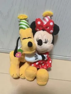 ミニーマウス＆プルート ミッキーミニー誕生日ぬいぐるみバッジ 2021年