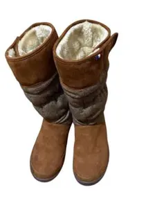 le coq sportif /ブラウンムートンブーツ /膝丈/防滑設計