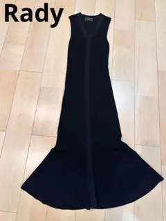 Rady ノースリーブ マキシ丈ニットワンピース美シルエット超美品Sアメリのサムネイル