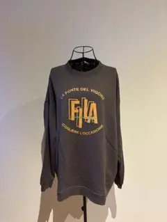 FILA グレー グラフィックプリント スウェット Lサイズ