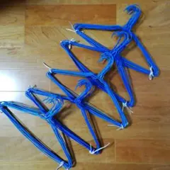 クリーニング屋さんのハンガー　ブルー50本　まとめ