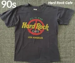 90sHardRockCAFEハードロックカフェtシャツ半袖メンズブラウン茶 