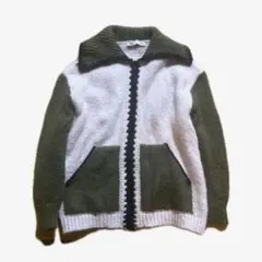 ZARA COMBINATION KNIT WOOL CARDIGANのサムネイル