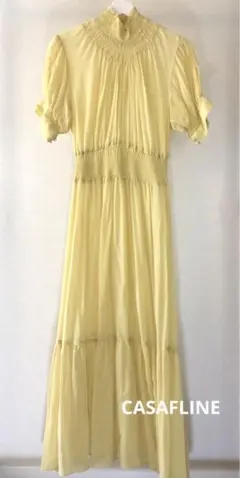 セール✨美品 【定価39,600円】カーサフライン ハイネックタックワンピースF