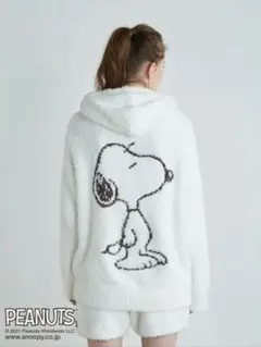 即完売品 ジェラートピケ PEANUTS スヌーピー ジャガードパーカー コラボ