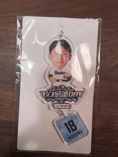 新品未使用⭐︎ 東京ヤクルトスワローズ　奥川恭伸キーホルダー