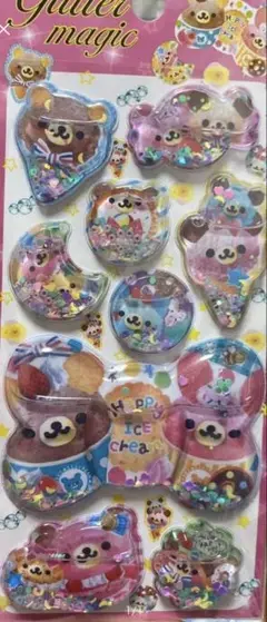 水入りシャカシャカシール　動物&お菓子柄