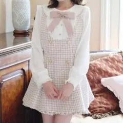 リズリサ ツイードセットアップ ピンク LIZLISA