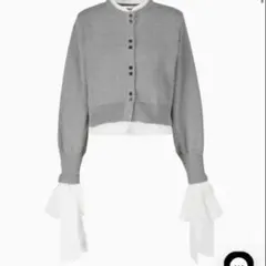 【新品未使用】Bibiy. ANGELIQUE KNIT 未使用 Bibiy ビビィ ANGELIQUE KNIT 異素材ドッキング 袖リボン