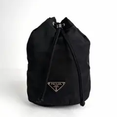 極美品/希少】PRADA プラダ ビーズロゴ 巾着 ショルダーバッグ