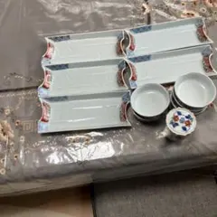 和食器セット 刺身皿(長角皿 )醤油入れ(小鉢 )醤油差し陶磁器(有田焼刺身皿)のサムネイル
