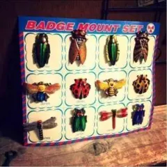 昭和レトロ ビンテージ ブローチ ブリキ 昆虫 てんとう虫 虫 セミ トンボ