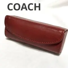 美品 OLD COACH オールドコーチ リップケース ミラー付き レッド