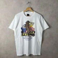 90s 00s USA製 Tシャツ 白 Mサイズ 半袖 イーグル ヴィンテージ