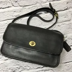 オールドコーチ✨グラブタンレザー 本革 ターンロック チャーム ショルダーバッグ