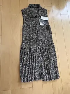 お値下げ★プリーツ仕立て秋色ジレ★ワンピース★ベスト★新品★