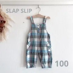 ✩SLAP SLIP✩ チェック柄オーバーオール 100