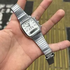 セイコー シルバーウェーブ アナデジ 稼働中 電池交換済み M449-502A 