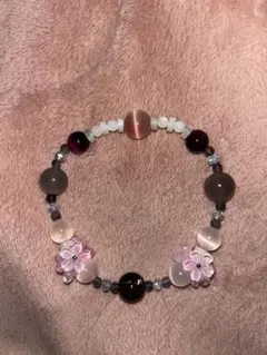 ハンドメイド ブレスレット 花モチーフ