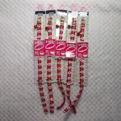 229 猫・超小型犬用 首輪 訳あり品 ５本セット 花柄レースカラー