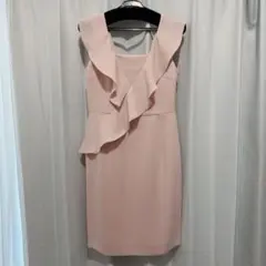 新品　グレースコンチネンタル　フリルドレス　ワンピース　ピンクベージュ