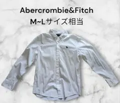 【アバクロ】シグネチャーアイコンオックスフォードシャツ 白 M~Lサイズ相当