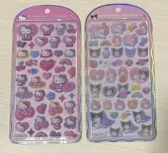 コットンパフィーシール　ハローキティ、マイメロディ　クロミ　2点セット