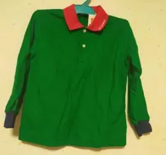 ミキハウス 緑色 長袖ポロシャツ