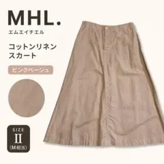 MHL. エムエイチエル コットンリネン Aライン ピンクベージュ サイズⅡ Mのサムネイル