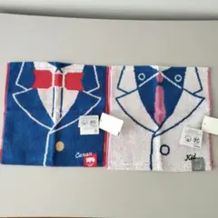 名探偵コナン 怪盗キッドのデザインが施されたタオル生地のハンカチ２点セット♪♪