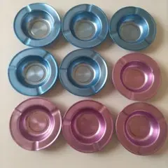 昭和レトロ　灰皿9個セット　ステンレス　小物入れ　鉢受け　インテリア