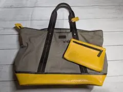 COACH トートバッグ イエロー ブラウン