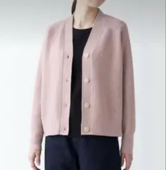 無印良品　型崩れしにくい糸で編んだ　VネックカーディガンXL