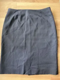 AOKI スーツ　ネイビー　スカート　ストライプ　LES MUES
