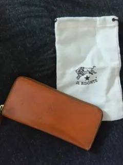 値下げ♪IL BISONTE ブラウン長財布