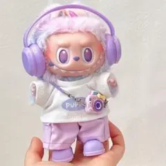 ぬい服 ぬいぐるみ服 ラブブ 着せ替え 5点セット LABUBU 紫