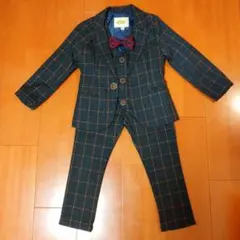 キッズ フォーマルスーツ 4点セット 3ピース+ネクタイ（110cm）