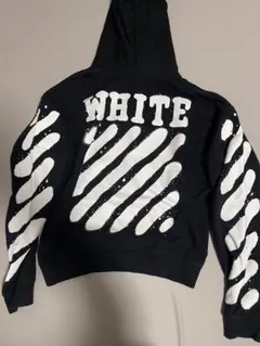 Off-White スプレーアート ジップパーカー 黒 Ｓサイズ さんそ Off-White スプレーアート ジップパーカー ブラック サイズS - メルカリ