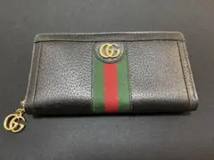 極美品GUCCI グッチ 二つ折り財布 シェリーライン ほぼ未使用 ゴールド金具