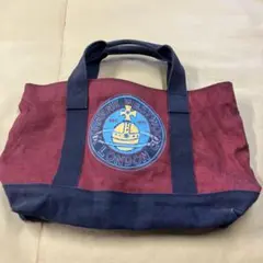 ヴィヴィアンウエストウッド　大きめキャンバストートバッグ　オーブプリント