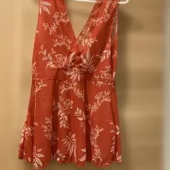 SHEIN キャミワンピース 0XL オレンジ