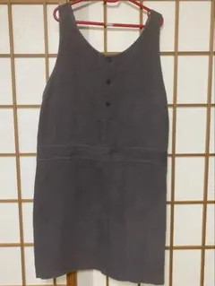 グレー ノースリーブ サロペット