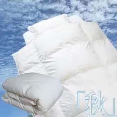 秋の羽毛ふとん ダウン93% 　立体キルト シングルサイズ